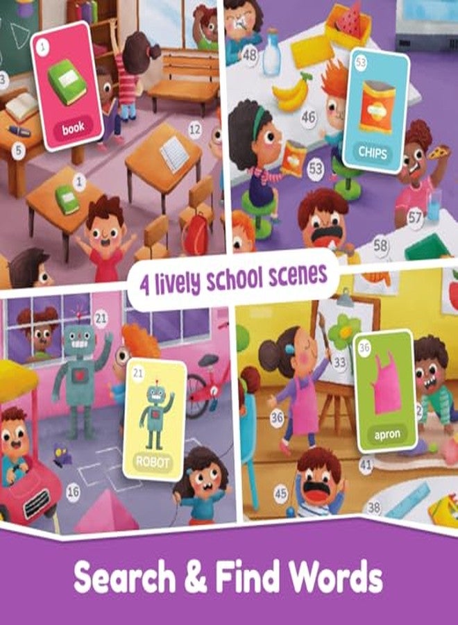 Bloomingo Learning Kit: First Words - School Edition - Fun Board Puzzles with Number & ImageMatching flashcards that Boosts Vocabulary - Educatiocal Birthday Gift for Boys & Girls Ages 2, 3, 4 - Image 4